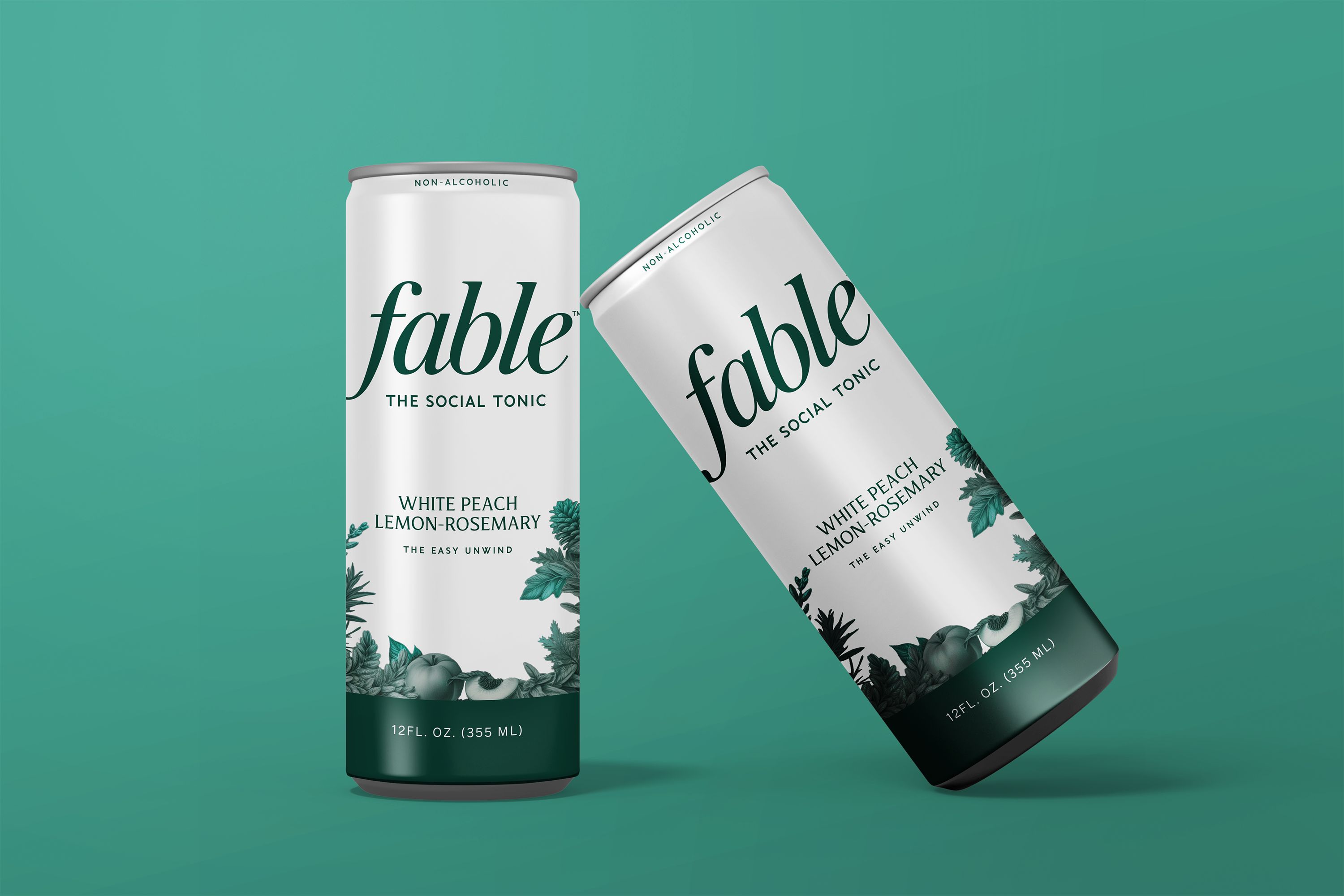Fable White Peach Lemon & Rosemary (Coupe)